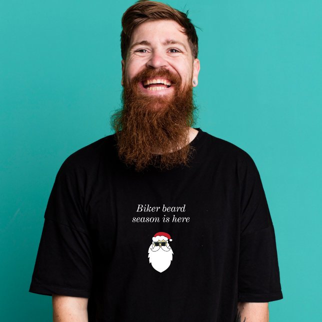 Biker Beard Season Motorcycle Christmas T-Shirt (Creator Uploaded)