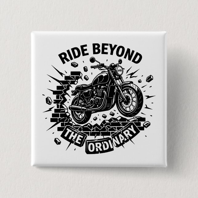 Biker Beyond Limits Ride 15 Cm Square Badge (Front)