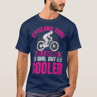 Biker Bicycle Cycling Cycle Rider Bike Ride Girl   T-Shirt