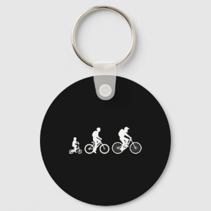 Biker Bicycle Cycling Mountain Biking Evolution Key Ring