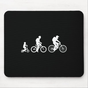 Biker Bicycle Cycling Mountain Biking Evolution Mouse Pad