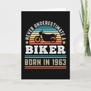 Biker born 1964 60th Birthday Motorbike Gift Dad Card