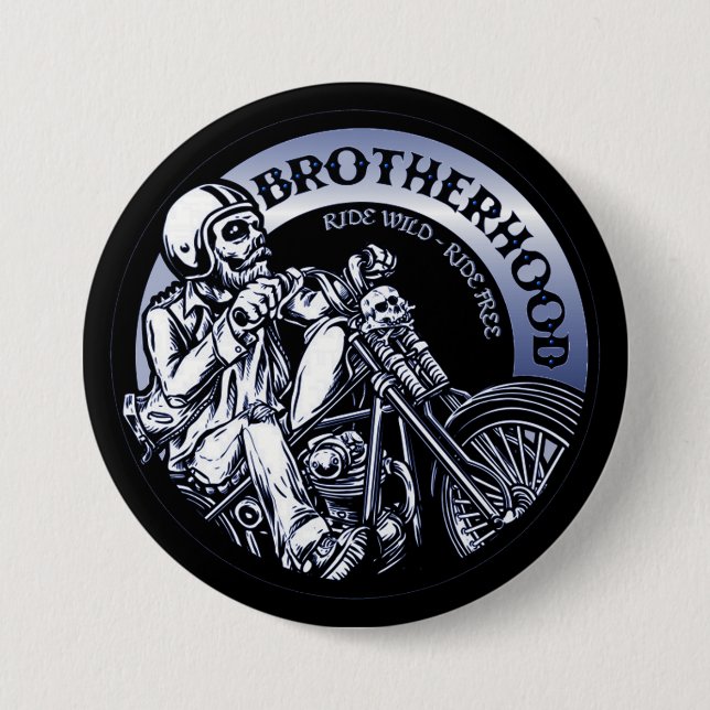 Biker Brotherhood  Button (Front)