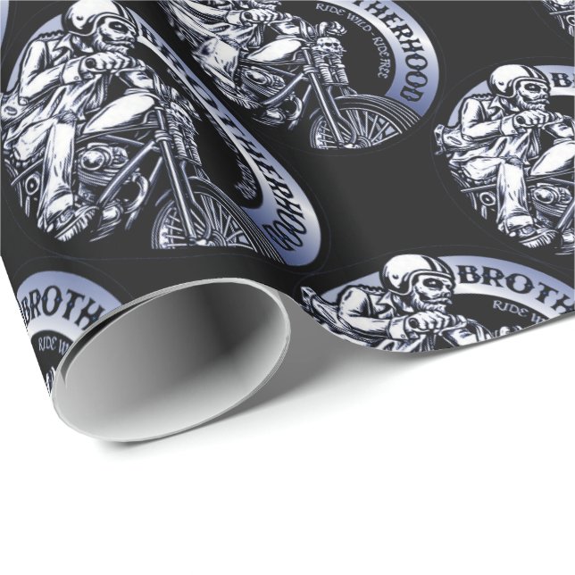 Biker Brotherhood Wrapping Paper (Roll Corner)