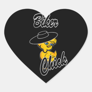 Biker Chick #4 Heart Sticker