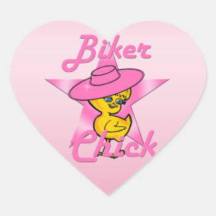 Biker Chick #8 Heart Sticker