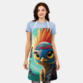 Biker Chick All-Over Print Apron