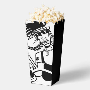 Biker Chick black white black popcorn boxes