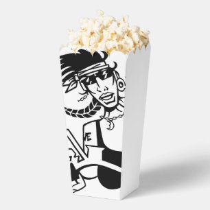 Biker Chick black white popcorn boxes