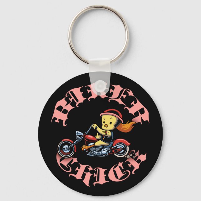 Biker Chick II Key Ring (Front)