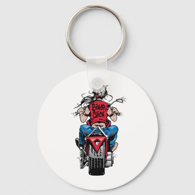 Biker Chick Key Ring (Front)