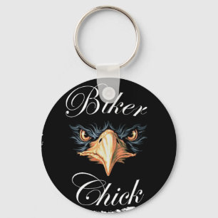 biker chick key ring