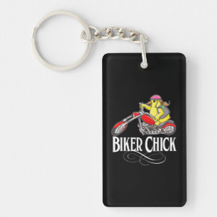 Biker Chick Motorcycle Women's Key Ring