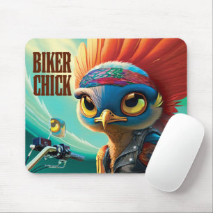 Biker Chick Mouse Pad