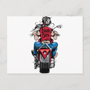 Biker Chick Postcard