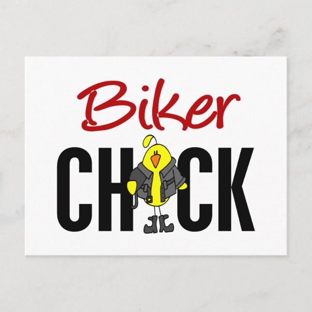 Biker Chick Postcard (Front)