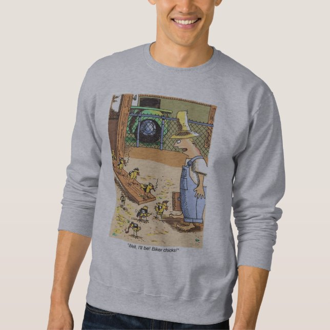 Biker Chicks grey sweatshirt (Front)