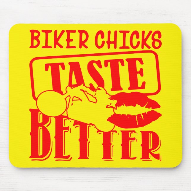 Biker Chicks Taste Better  #USAPatriotGraphics  © Mouse Pad (Front)