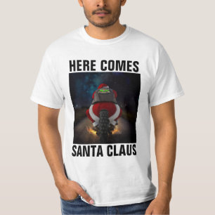 BIKER CHRISTMAS T-SHIRTS SANTA ON MOTORCYCLE