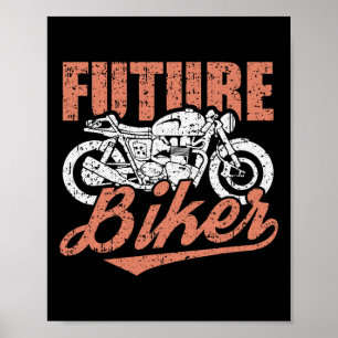 Biker Clic Motorcycle Cool Motorbike Riding Rider  Poster