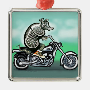 Biker Club Dillo Metal Ornament