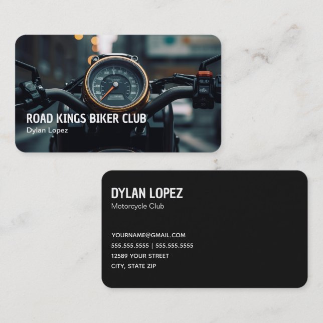 Biker Club Motorcycle Business Card (Front/Back)