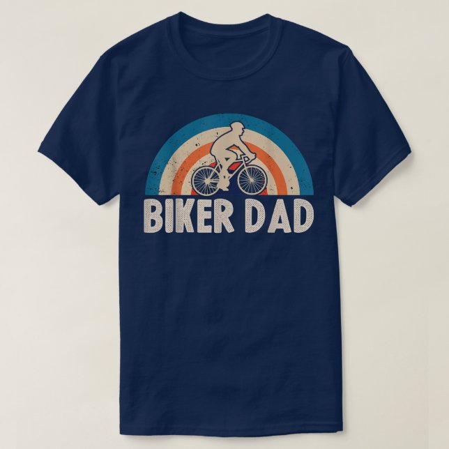 Biker Dad Bicycle Retro Cyclist Riding Bike 227 T-Shirt (Design Front)