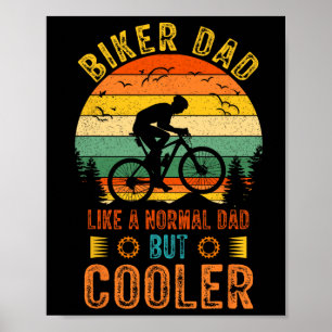 Biker Dad Bicycle Vintage Father's Day Design For Poster