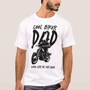 Biker Dad Father's Day Light Base Basic T-Shirt