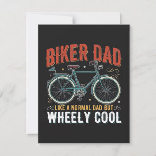 Biker Dad Like A Normal Dad But Wheely Cool Thank You Card
