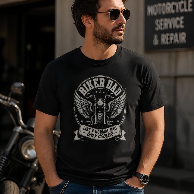 Biker Dad Like Normal Dad Only Cooler Motorcycle T-Shirt (Creator Uploaded)