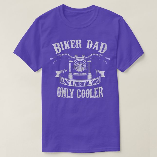 Biker Dad Motorcycle Fathers Day Design for Father T-Shirt (Design Front)