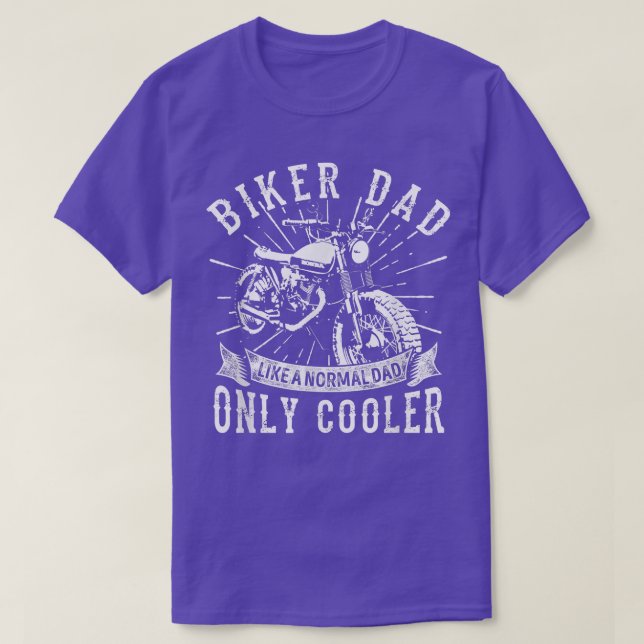 Biker Dad Motorcycle Father's Day for Mens Womens  T-Shirt (Design Front)