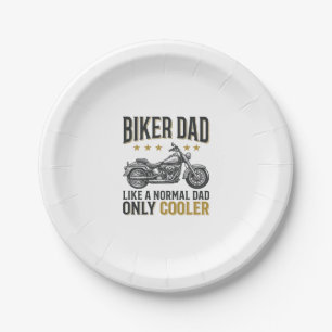 Biker Dad Vintage Motorcycle Quote Shirt_1 Paper Plate