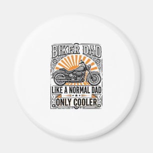 Biker Dad Vintage Motorcycle Vector Design_1 Magnet