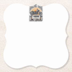 Biker Dad Vintage Motorcycle Vector Design_1 Paper Coaster