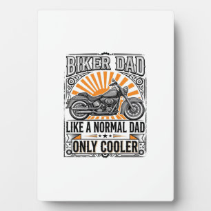 Biker Dad Vintage Motorcycle Vector Design_1 Plaque