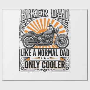 Biker Dad Vintage Motorcycle Vector Design_1 Wrapping Paper
