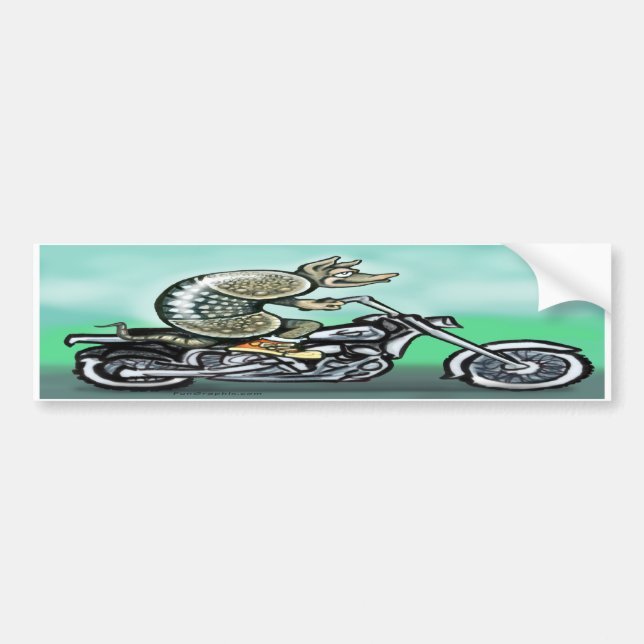 Biker Dillo Bumper Sticker (Front)