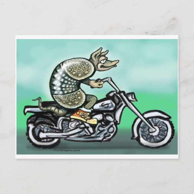 Biker Dillo Postcard (Front)
