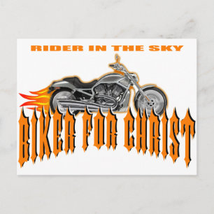 Biker For Christ Postcard