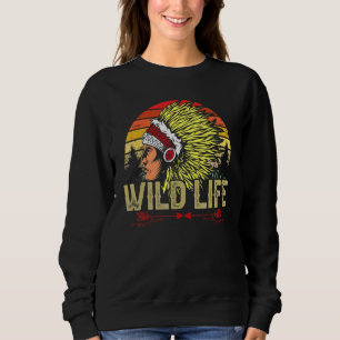 Biker  For Men Indian Native American Skull Wild L Sweatshirt
