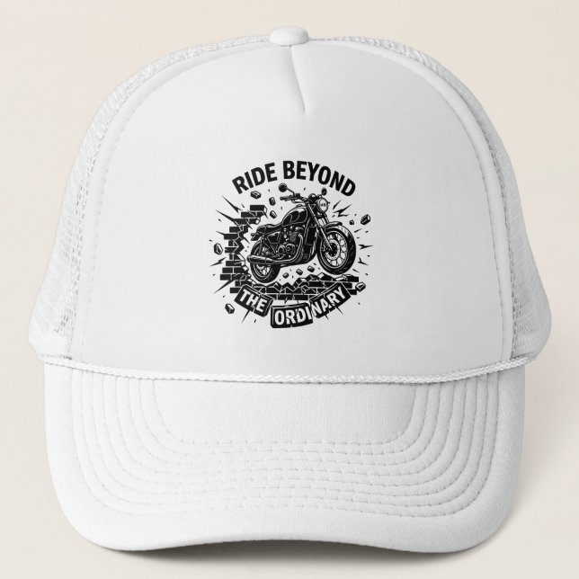 Biker Freedom Break Boundaries Trucker Hat (Front)
