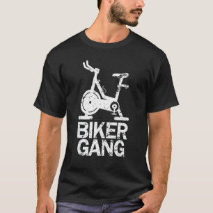 Biker Gang Spinning Indoor Spin Class Funny Workou T-Shirt