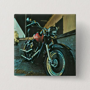 Biker gifts 15 cm square badge