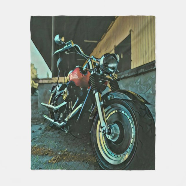 Biker gifts fleece blanket (Front)