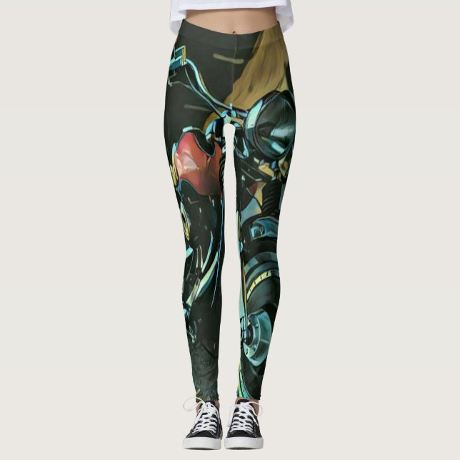 Biker gifts leggings (Front)