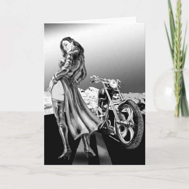 biker girl card (Front)