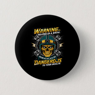 Biker Girlfriend Wife I Belong To A Biker Valentin 6 Cm Round Badge