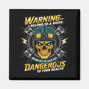Biker Girlfriend Wife I Belong To A Biker Valentin Magnet